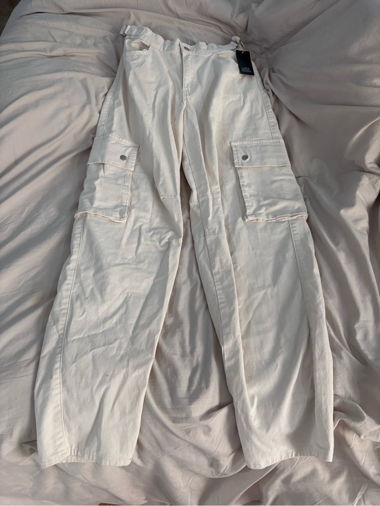 wild fable Pants - wild fable Cream Straight-Leg Cargo Pants